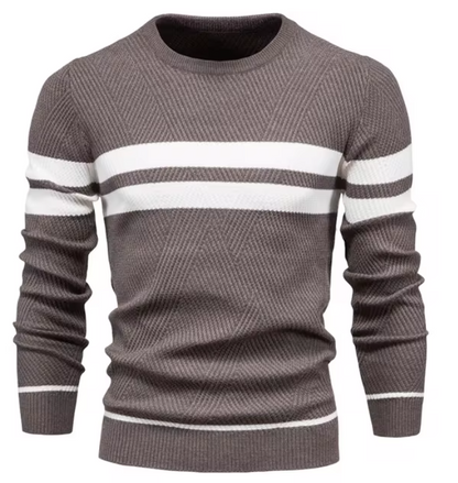 Suéter elegante para hombre con patrón de espiga