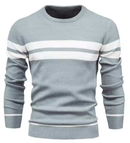 Suéter elegante para hombre con patrón de espiga