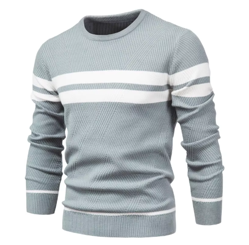 Suéter elegante para hombre con patrón de espiga