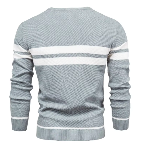 Suéter elegante para hombre con patrón de espiga