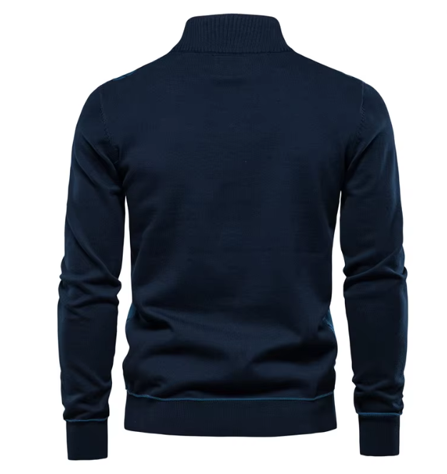 Suéter Elegante para Hombre con Media Cremallera