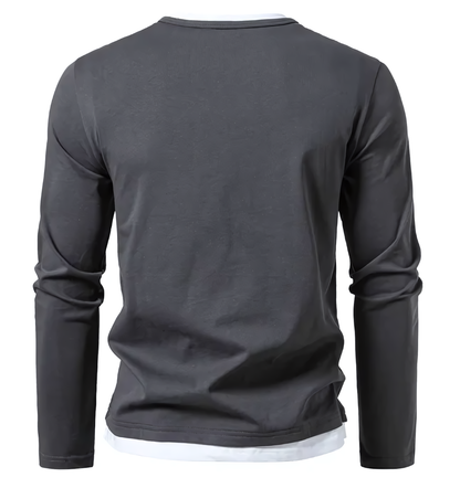 Camiseta de manga larga premium en algodón peinado