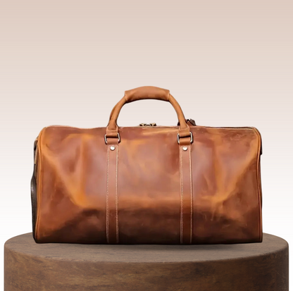 Bolsa de Viaje Duffel de Cuero Elegante