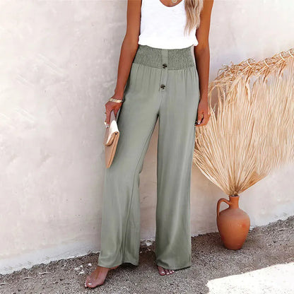 Pantalones Anchos de Cintura Alta