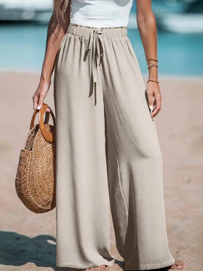 Pantalones Anchos con Cintura Cómoda