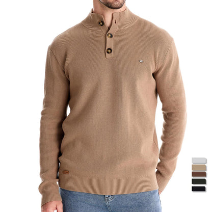Suéter elegante para hombres con diseño de botones