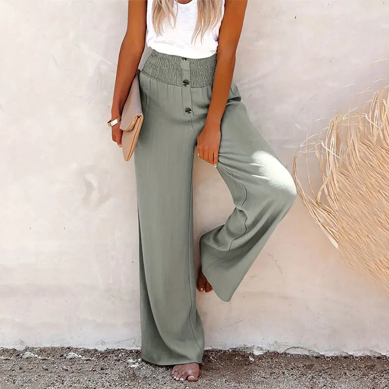 Pantalones Anchos de Cintura Alta
