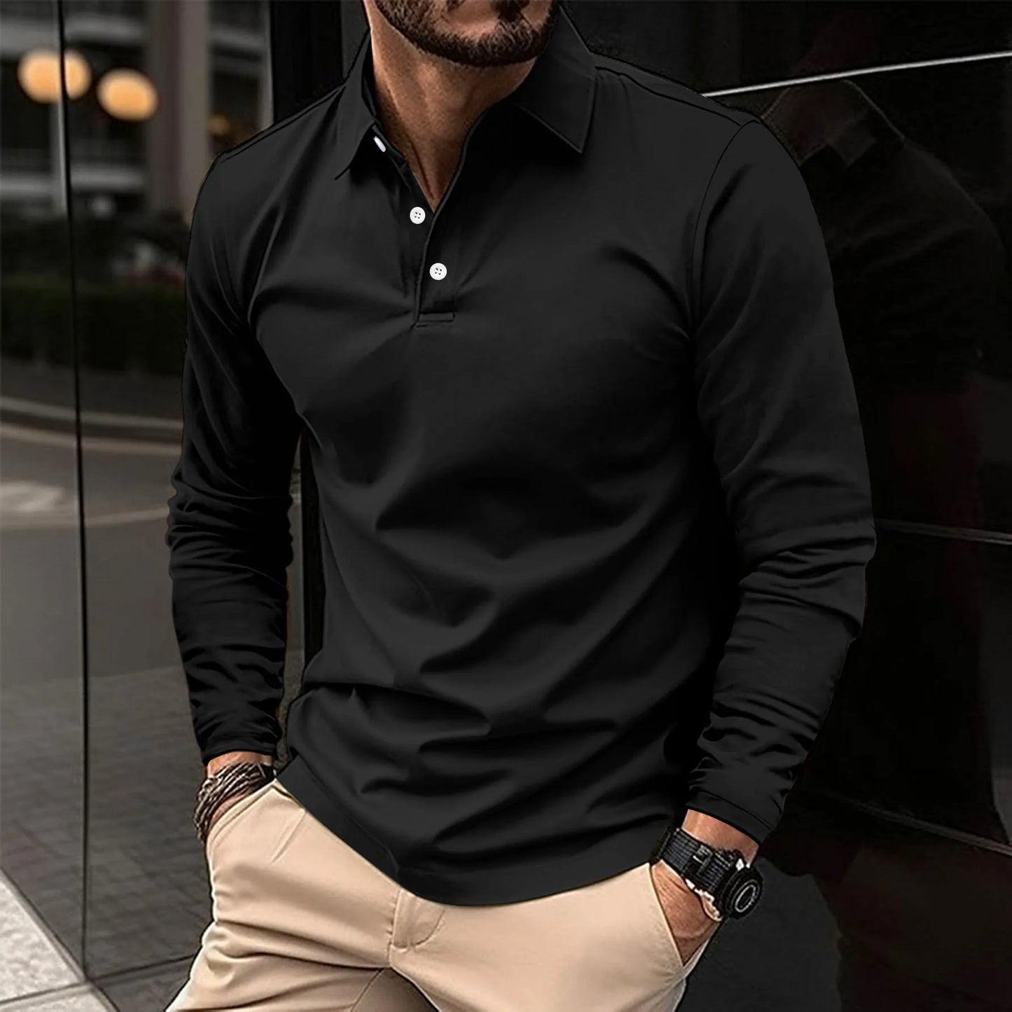 Ethan™ | Polo Casual de Manga Larga