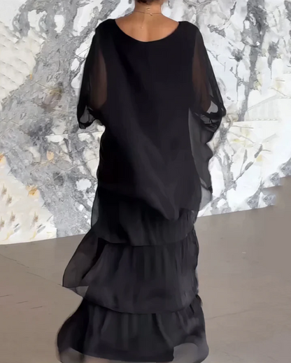 Lara – Elegante vestido largo y vaporoso
