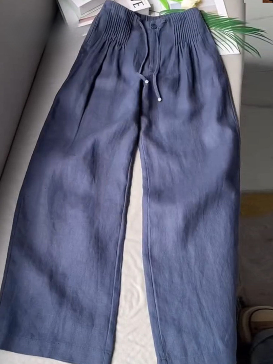 Aitana | Pantalones Anchos de Algodón y Lino