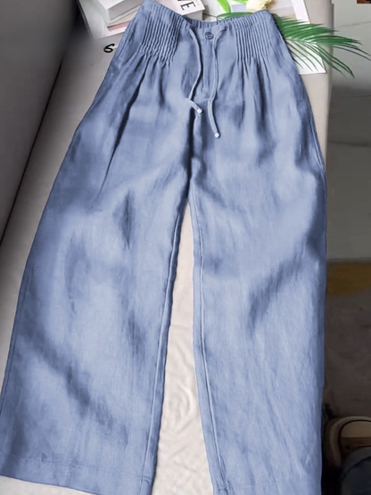 Aitana | Pantalones Anchos de Algodón y Lino
