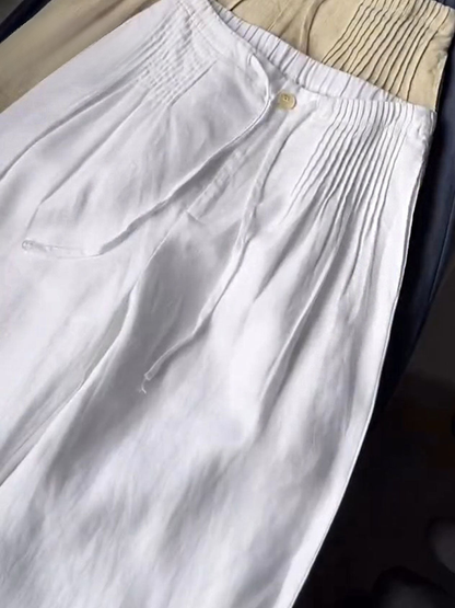 Aitana | Pantalones Anchos de Algodón y Lino