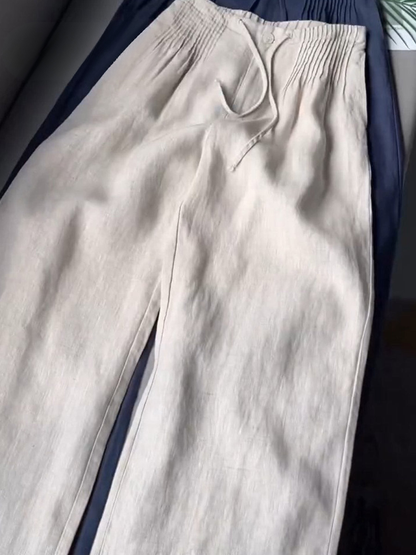 Aitana | Pantalones Anchos de Algodón y Lino