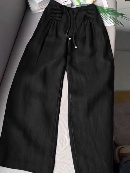 Aitana | Pantalones Anchos de Algodón y Lino