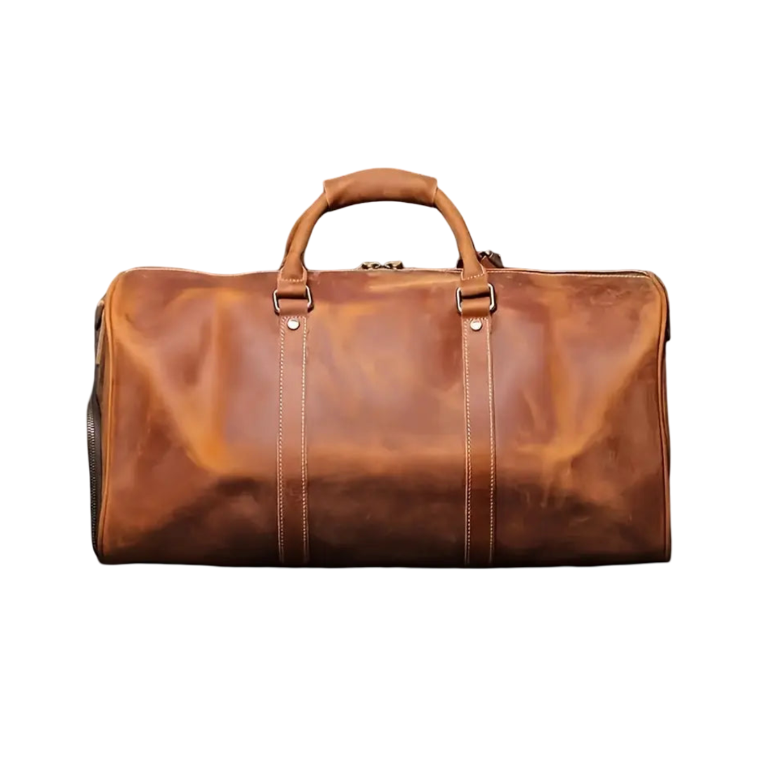 Bolsa de Viaje Duffel de Cuero Elegante