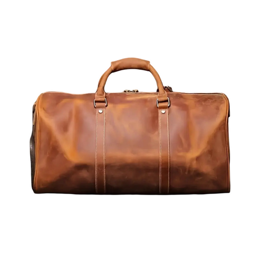 Bolsa de Viaje Duffel de Cuero Elegante