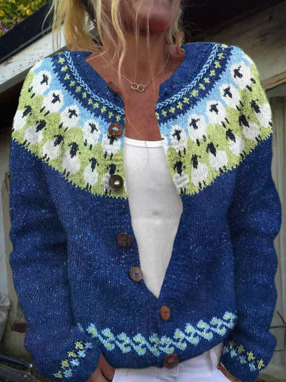 Chaqueta de Punto Vintage Islandesa Kaylyn
