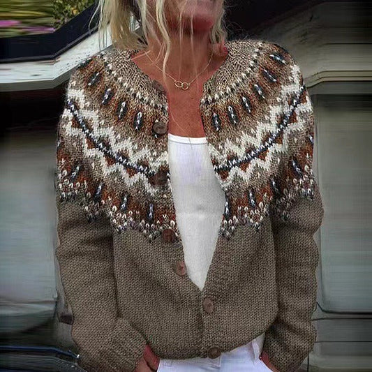 Chaqueta de punto vintage islandesa Audrina