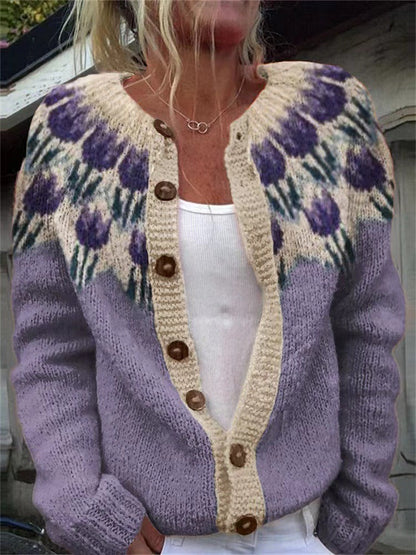 Chaqueta de punto vintage islandesa Matilda