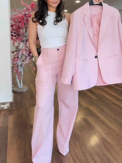 Emilia – Conjunto rosa de elegancia moderna