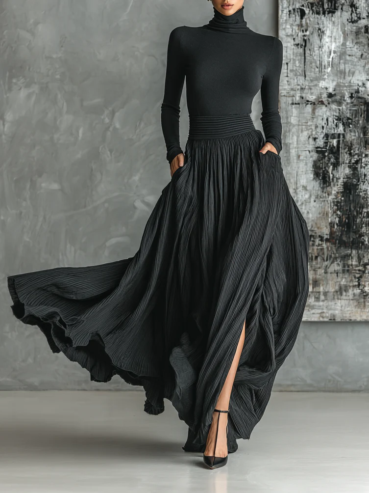 Isabela – Conjunto negro clásico y refinado