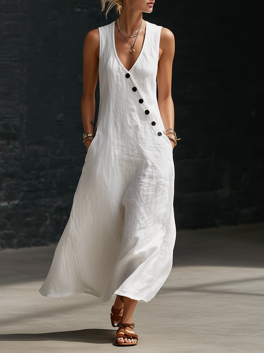 Daniela | Vestido Botoné Minimalista y Acogedor