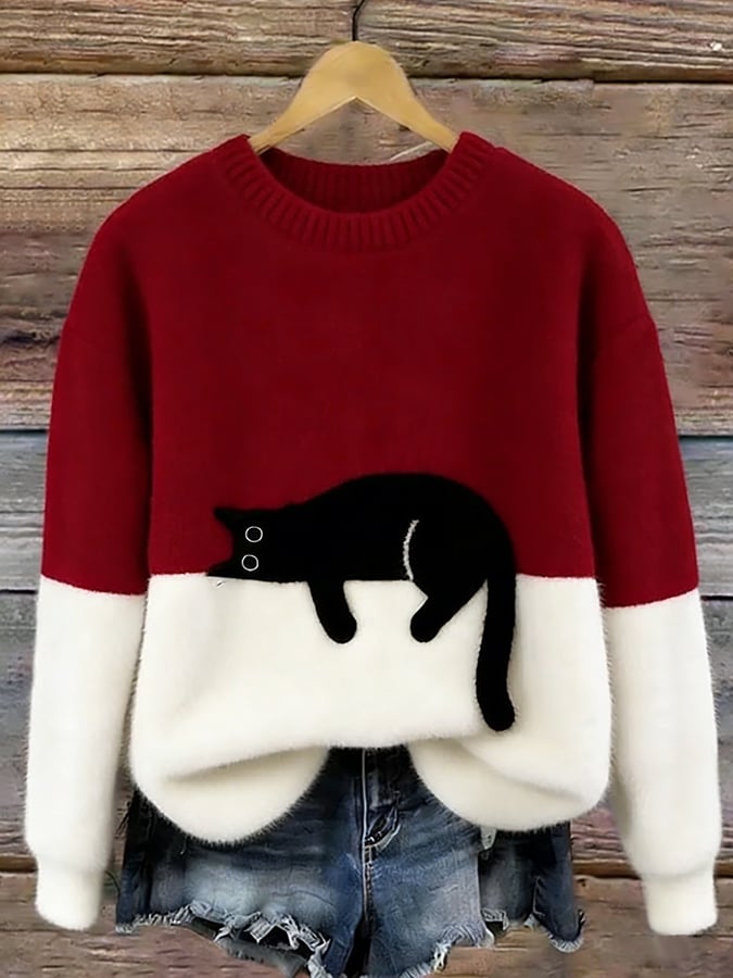 Luna | Sudadera Mujer con Motivo de Gato