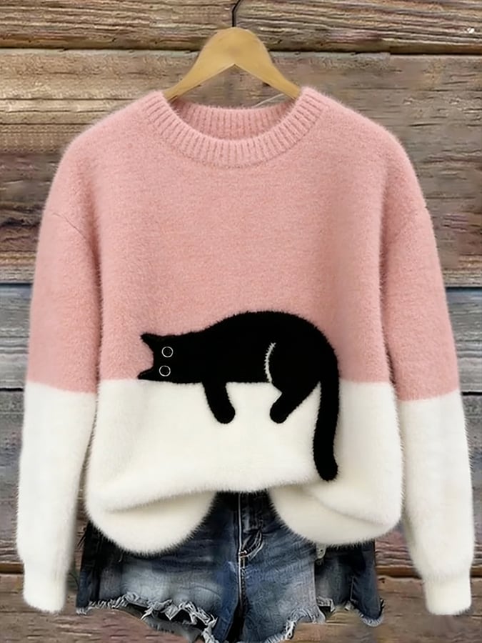 Luna | Sudadera Mujer con Motivo de Gato
