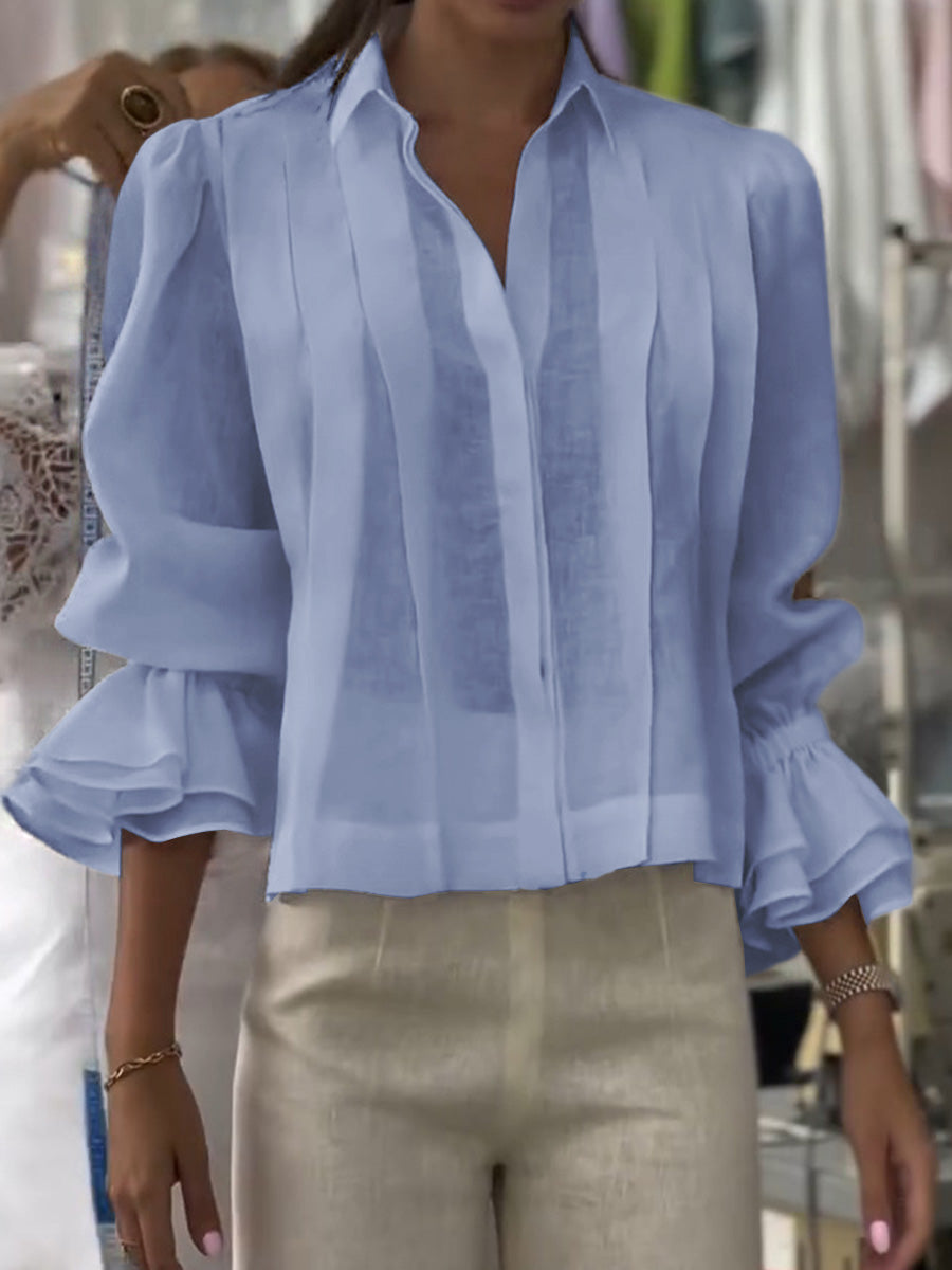 Verena – Blusa de solapa Lumière