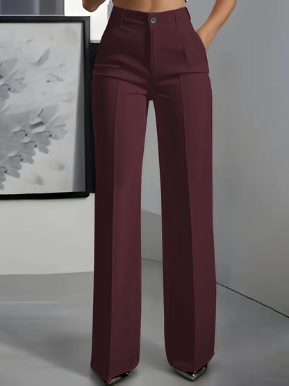 Pantalones de mujer de talle alto y cintura elástica