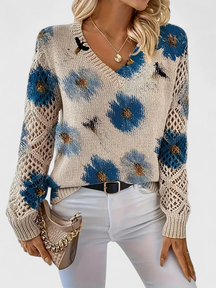 Cárdigan Elegante con Estampado Floral
