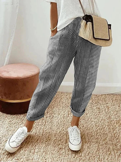 Luna™ – Pantalones de Confort a Rayas