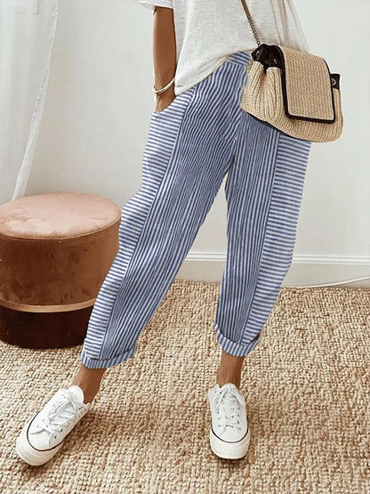Luna™ – Pantalones de Confort a Rayas