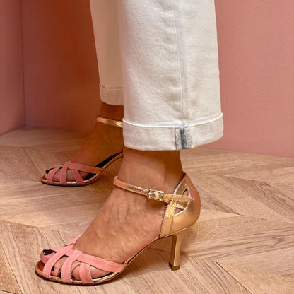 Sandalias de Tacón Alto con Punta Abierta