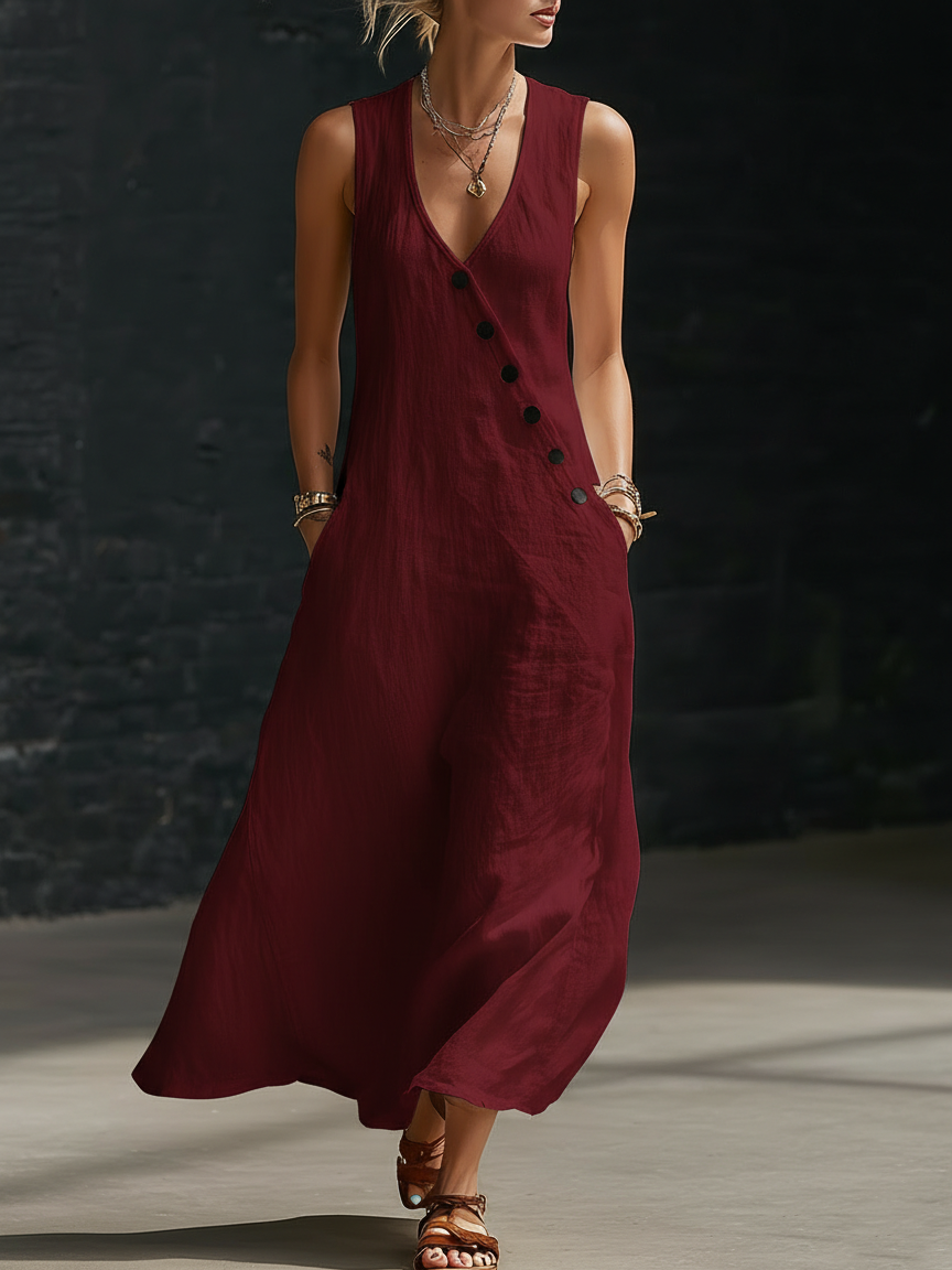 Daniela | Vestido Botoné Minimalista y Acogedor