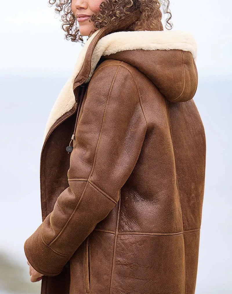 Abrigo de Invierno Clásico con Capucha para Mujer