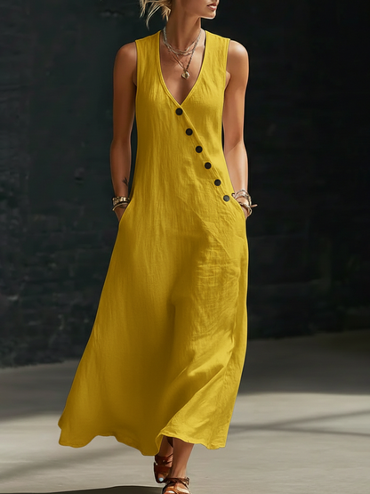 Daniela | Vestido Botoné Minimalista y Acogedor