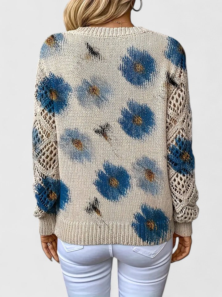 Cárdigan Elegante con Estampado Floral