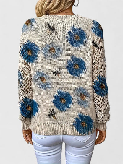 Cárdigan Elegante con Estampado Floral