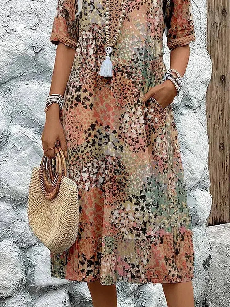 Espera Vestido Midi Vibrante