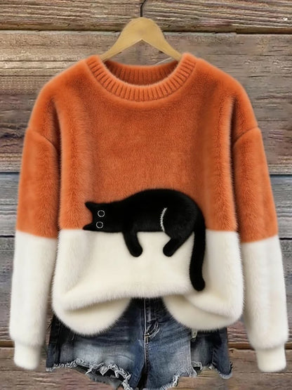 Luna | Sudadera Mujer con Motivo de Gato