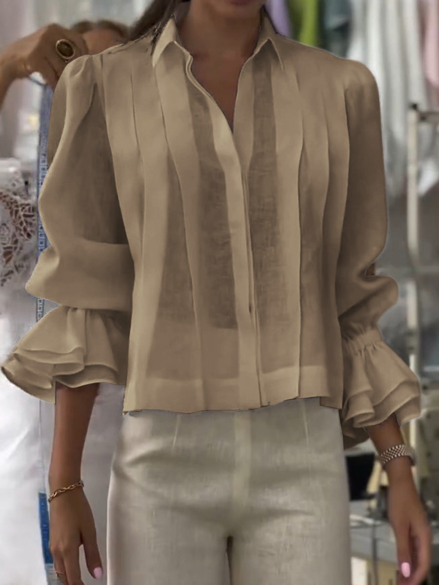 Verena – Blusa de solapa Lumière