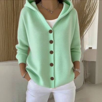 Cardigan con Capucha Elegante