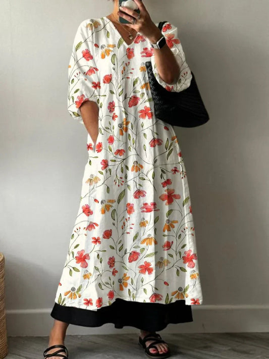 Ana Vestido Elegancia Estampada
