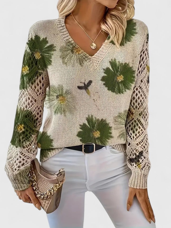Cárdigan Elegante con Estampado Floral
