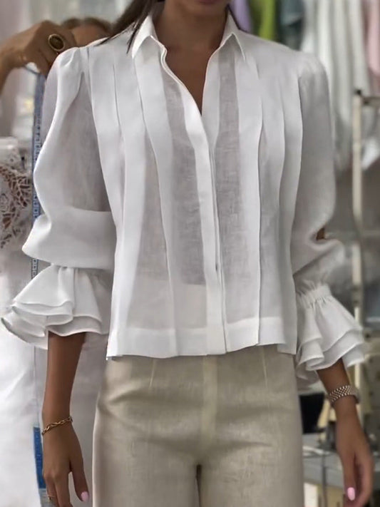 Verena – Blusa de solapa Lumière