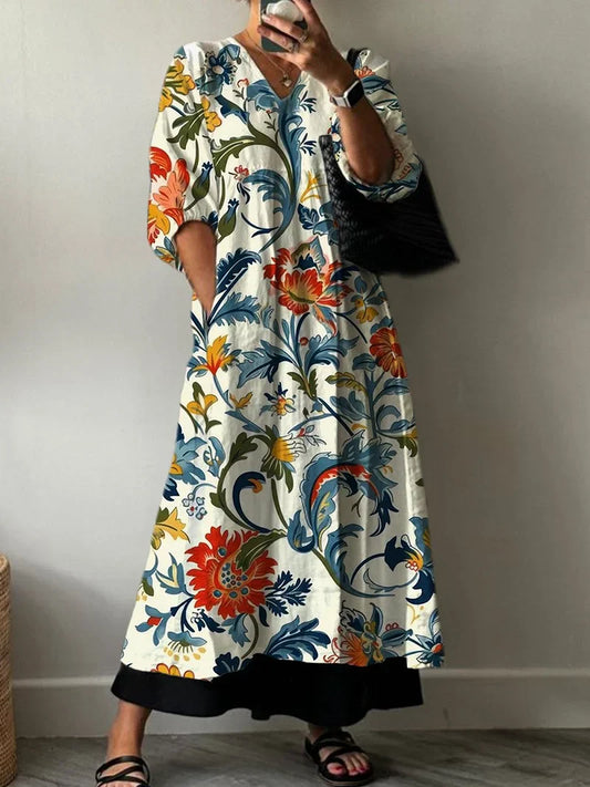 Tiana Vestido Elegante con Estampado Floral