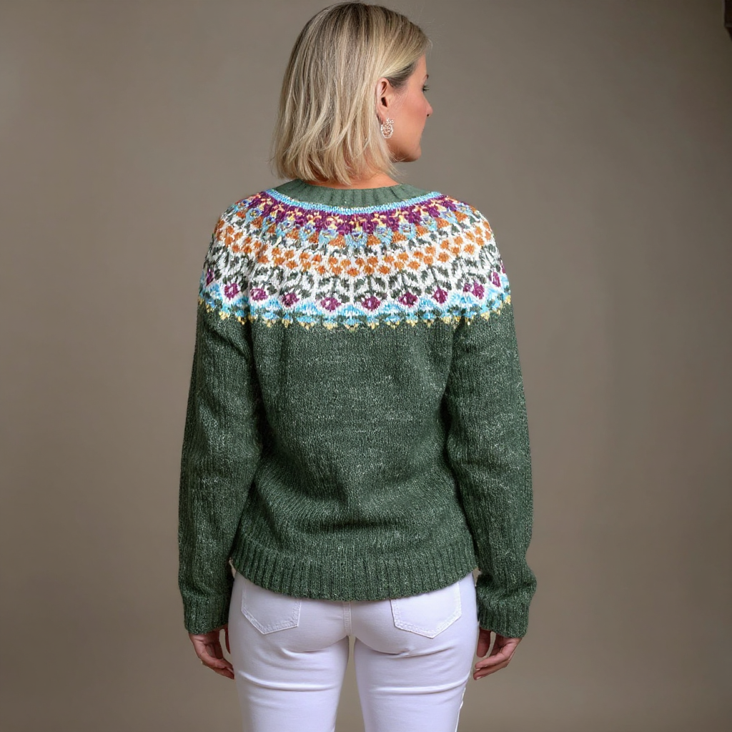 Chaqueta de Punto Vintage Islandesa Sofisticada