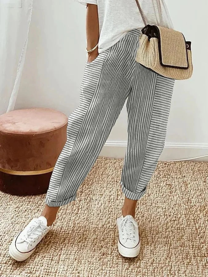 Luna™ – Pantalones de Confort a Rayas