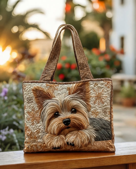Bolso Acolchado Artesanal Yorkie Brillante